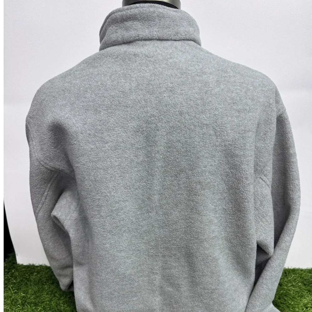 Speedo Fleece Jacket Women L Gray Full‎ Zip Mock Neck